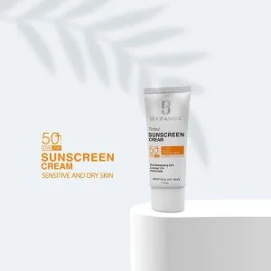 کرم ضد آفتاب +SPF50 بیزانس مناسب پوست خشک و حساس 1 کرم ضد آفتاب +SPF50 بیزانس مناسب پوست خشک و حساس