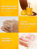 محافظت در برابر حرارت نرم کرده ظاهری براق و ابریشمی ‏24K Glow High Shine Styling Serum  سایز 50ml شیگلم SHEGLAM - Image 10