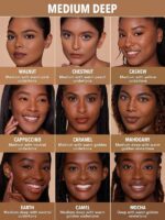 پنکک کرم پودری (پودر  پایه)  SKIN-FOCUS فول کاور - رنگ CAMEL شیگلم SHEGLAM - Image 7