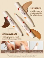کانسیلر  PERFECT SKIN HIGH COVERAGE CONCEALER -WARM VANILLA شیگلم SHEGLAM - Image 4
