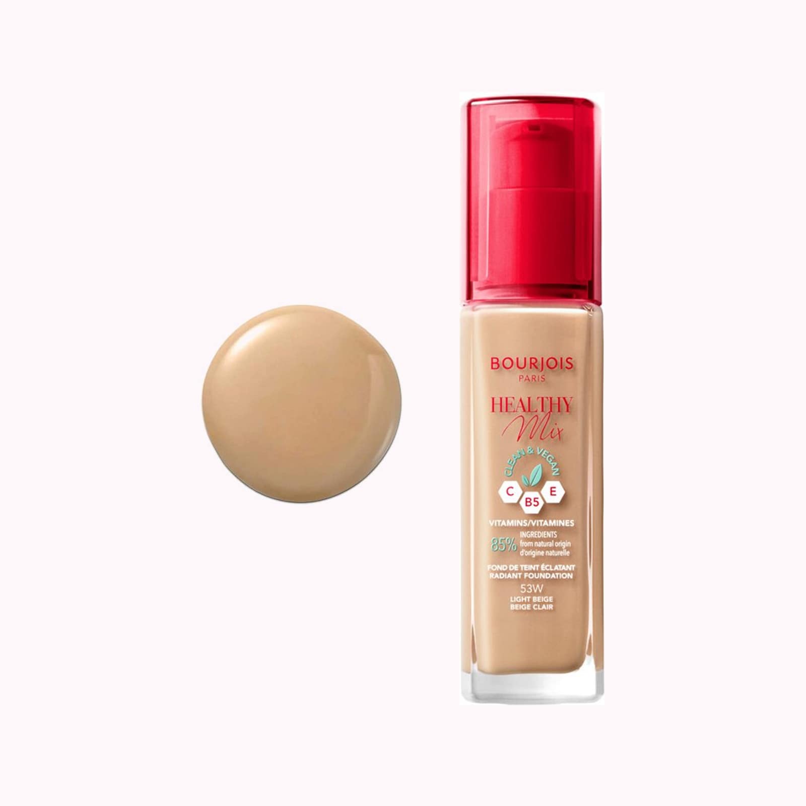 کرم پودر هلثی میکس بورژوا 053 LIGHT BEIGE CLAIR کرم پودر هلثی میکس بورژوا 053 LIGHT BEIGE CLAIR