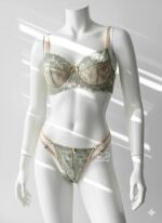 ست شورت و سوتین گیپوری فنردار پد اسفنجی دانلا