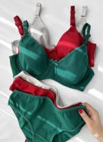 ست شورت و سوتین نخی فنردار دانلا مدل simple - Image 5