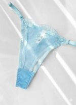 ست شورت و سوتین گیپوری فنردار آبی آسمانی کاپ C دانلا - Image 3