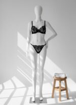 ست شورت و سوتین گیپوری مشکی دانلا