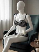 ست لباس زیر توری گیپوری گلدار دانلا - Image 2